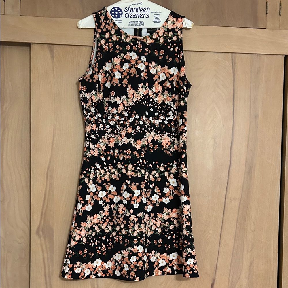 Worthington Black and Orange Floral Dress